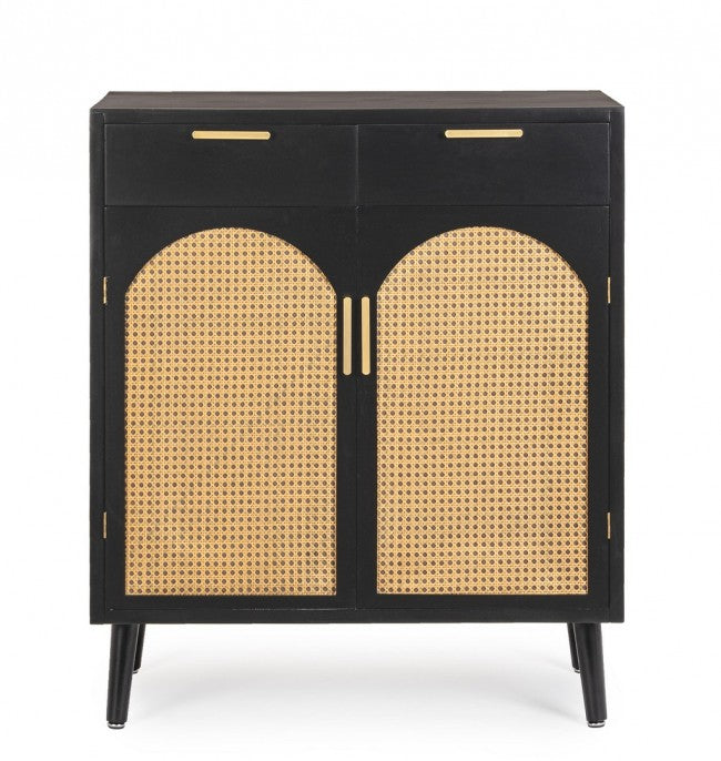 Credenza Legno Nero Boho da Interno - JOSIE