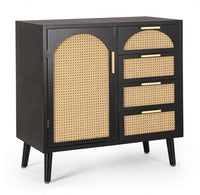 Credenza Legno Nero Boho da Interno - JOSIE