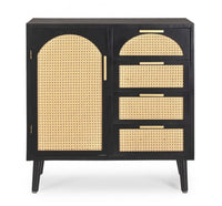 Credenza Legno Nero Boho da Interno - JOSIE