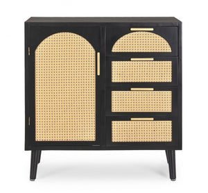 Credenza Legno Nero Boho da Interno - JOSIE