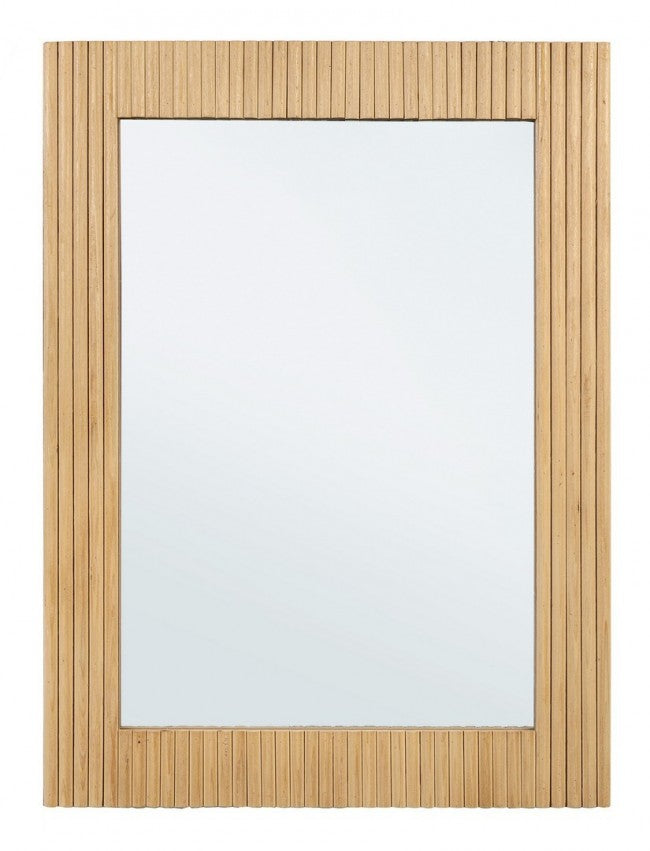 Specchio Rettangolare Legno Marrone Rustico da Parete 60x80 - CHARLOTTE