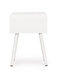 Comodino Legno Bianco Moderno da Interno H57 cm - CHARLOTTE