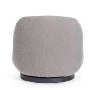 Poltrona Bouclé Grigia Moderna da Interno - DANIEL