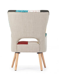 Poltrona Patchwork Tessuto Multicolore Boho da Interno - CHRISTOPHER