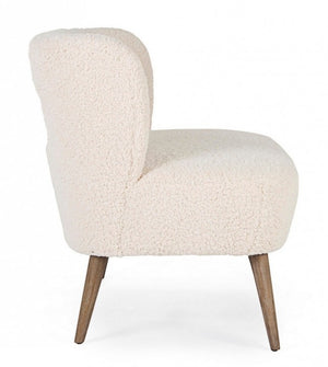 Divano 2 Posti in Bouclé Bianco Moderno da Interno - CARMEN