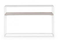 Consolle Vetro Bianco Moderna da Interni 120x30 - CECILIA