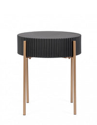 Tavolino Legno Nero Moderno da Interno H47 cm - LUCIA