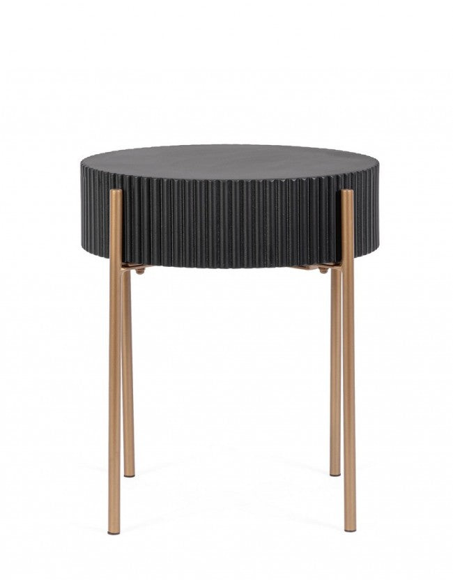 Tavolino Legno Nero Moderno da Interno H47 cm - LUCIA