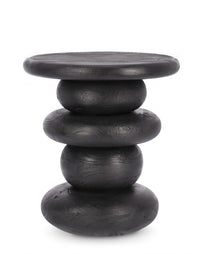 Tavolino Legno Nero Moderno da Interno 40 cm - ALEXIA