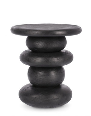 Tavolino Legno Nero Moderno da Interno 40 cm - ALEXIA