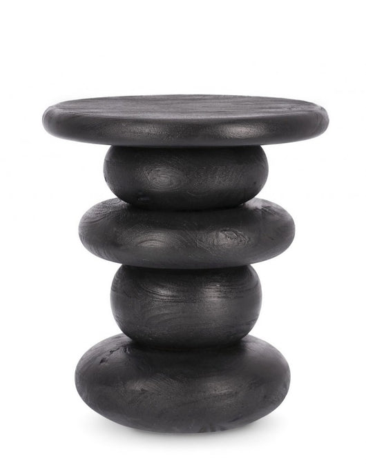 Tavolino Legno Nero Moderno da Interno 40 cm - ALEXIA