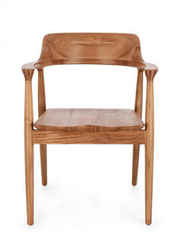 Set 2 Sedie in Teak Marrone Moderno da Interno - ELOISE