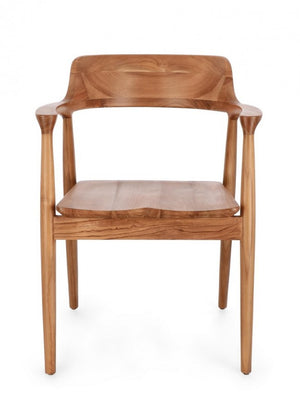 Set 2 Sedie in Teak Marrone Moderno da Interno - ELOISE