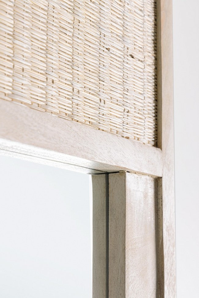 Specchio da Terra Legno Naturale Trasparente Rustico - LENA