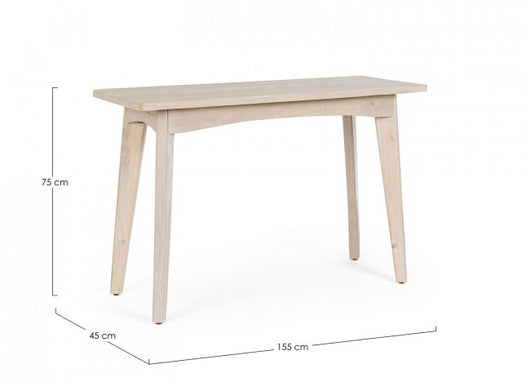 Consolle Legno Marrone Moderna da Interno 115x45 - LENA