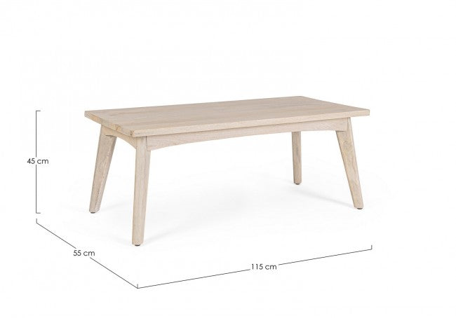 Tavolino Legno Marrone Moderno da Interno 115x55 - LENA