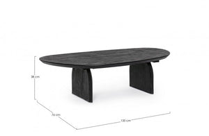 Tavolino Legno Nero Moderno da Interno 135x76 cm - MAXIM