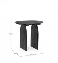 Tavolino Legno Nero Moderno da Interni 60x45 cm - MAXIM