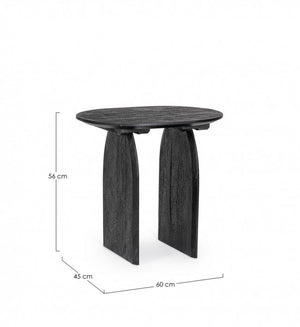 Tavolino Legno Nero Moderno da Interni 60x45 cm - MAXIM