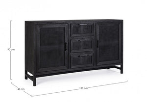 Credenza Legno Nero Industriale da Interno - STANLEY