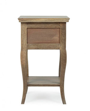 Comodino Legno Marrone Rustico da Interno - DOMINIQUE