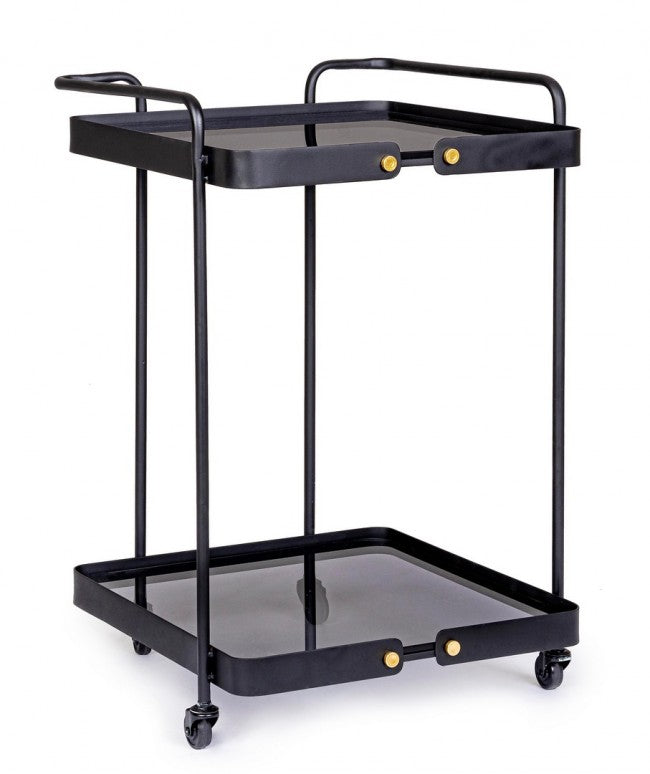 Carrello Vetro Nero Industriale da Interno - DAMON