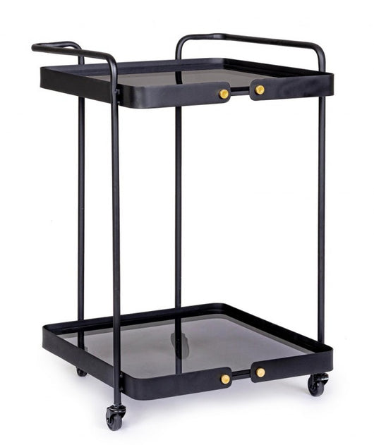 Carrello Vetro Nero Industriale da Interno - DAMON