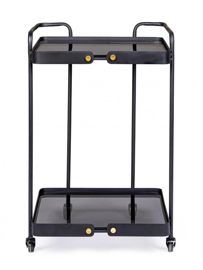 Carrello Vetro Nero Industriale da Interno - DAMON