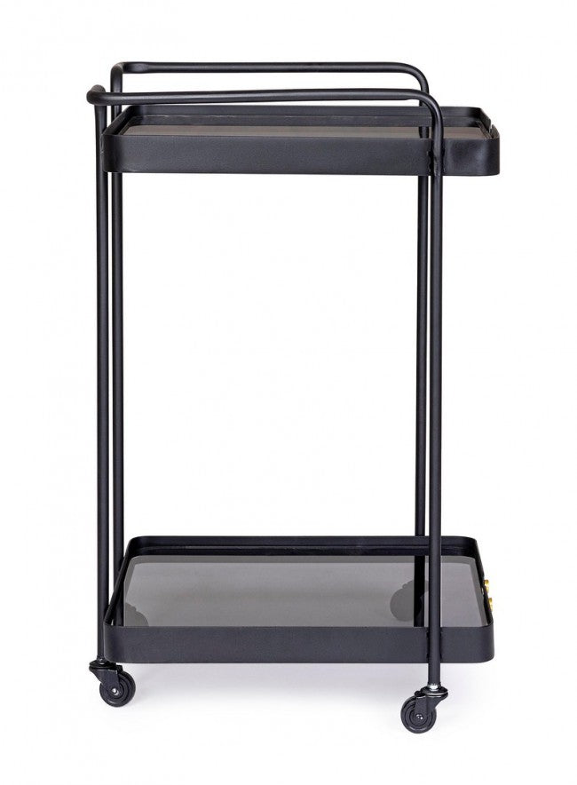 Carrello Vetro Nero Industriale da Interno - DAMON