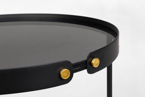 Tavolini Vetro Nero Moderni da Interno - DAMON