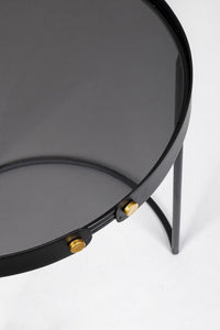 Tavolini Vetro Nero Moderni da Interno - DAMON