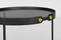 Tavolini in Vetro Nero Moderni da Interno - DAMON