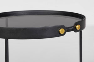 Tavolini in Vetro Nero Moderni da Interno - DAMON