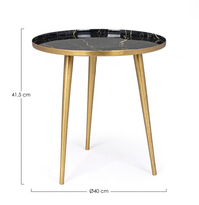 Tavolino Acciaio Multicolore Moderno da Interno 40 cm - KALEB