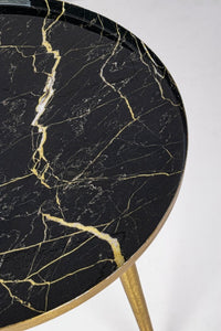 Tavolino Acciaio Multicolore Moderno da Interno 40 cm - KALEB