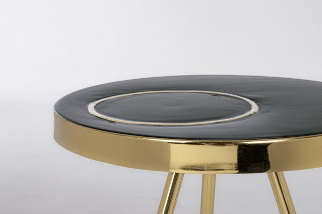 Tavolino Metallo Nero Moderno da Interno 40 cm - KALEB