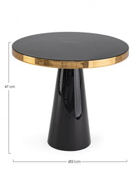 Tavolino Nero Moderno da Interno 51 cm - KALEB