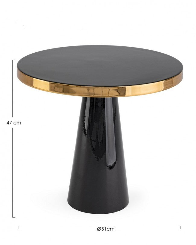 Tavolino Nero Moderno da Interno 51 cm - KALEB
