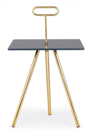 Tavolino in Vetro Grigio Moderno da Interno 40x40 - KALEB