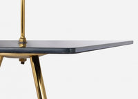 Tavolino in Vetro Grigio Moderno da Interno 40x40 - KALEB