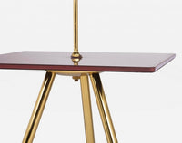 Tavolino Vetro Marrone Moderno da Interno 35x35 cm - KALEB