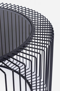 Tavolino Vetro Nero Moderno da Interno 80 cm - TRANQUIL