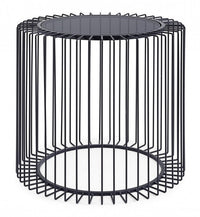 Tavolino Vetro Nero Moderno da Interno 50 cm - TRANQUIL