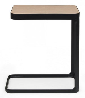 Set 2 Tavolini Legno Nero Industriale da Interno 50x30 - REGAL