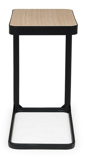 Set 2 Tavolini Legno Nero Industriale da Interno 50x30 - REGAL