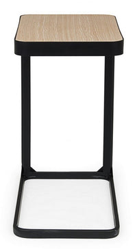 Set 2 Tavolini Legno Nero Industriale da Interno 50x30 - REGAL