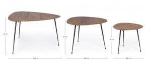Tavolini Legno Marrone Moderni da Interno - EMBER
