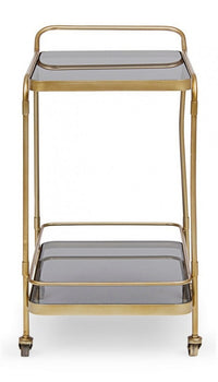 Carrello Portavivande Vetro Nero Stile Moderno da Interni - TYLER