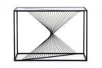 Consolle Vetro Nero Industriale da Interno 107x30 cm - WILLIAM