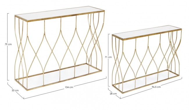 Consolle Vetro Bianco Moderno da Interno - KENNETH